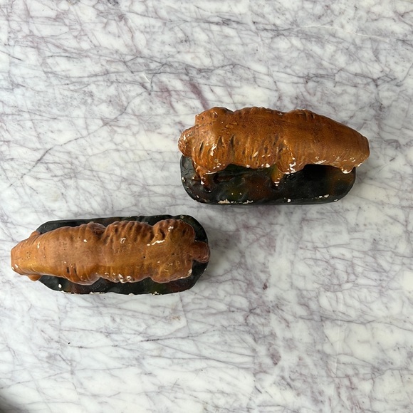 Vintage chalkware sheep bookends - Picture 2 of 14